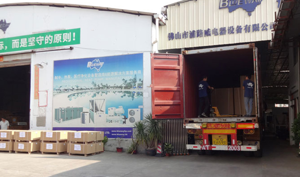 浦路威智造的低溫變頻熱泵已順利出口到歐洲