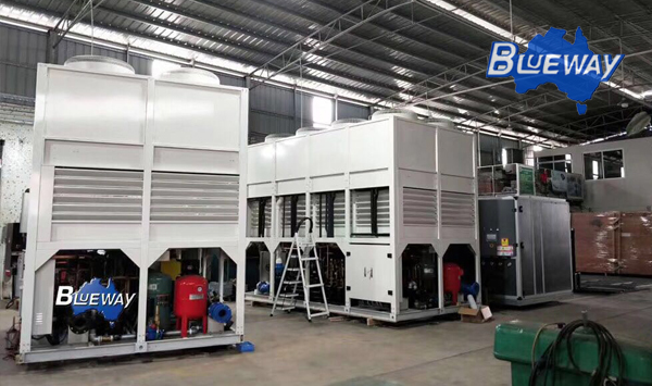 浦路威公司2020年大型的自主研發(fā)產品:組合蒸發(fā)冷凝冷水熱泵機組